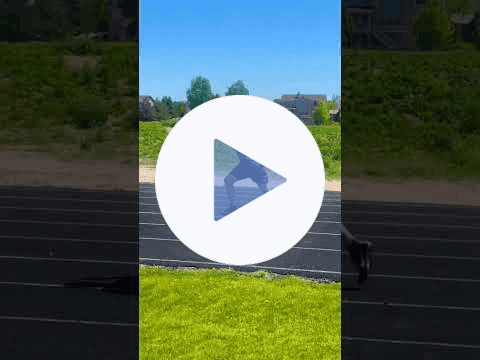 Video thumbnail of Aaron practicing sprint starts on a track