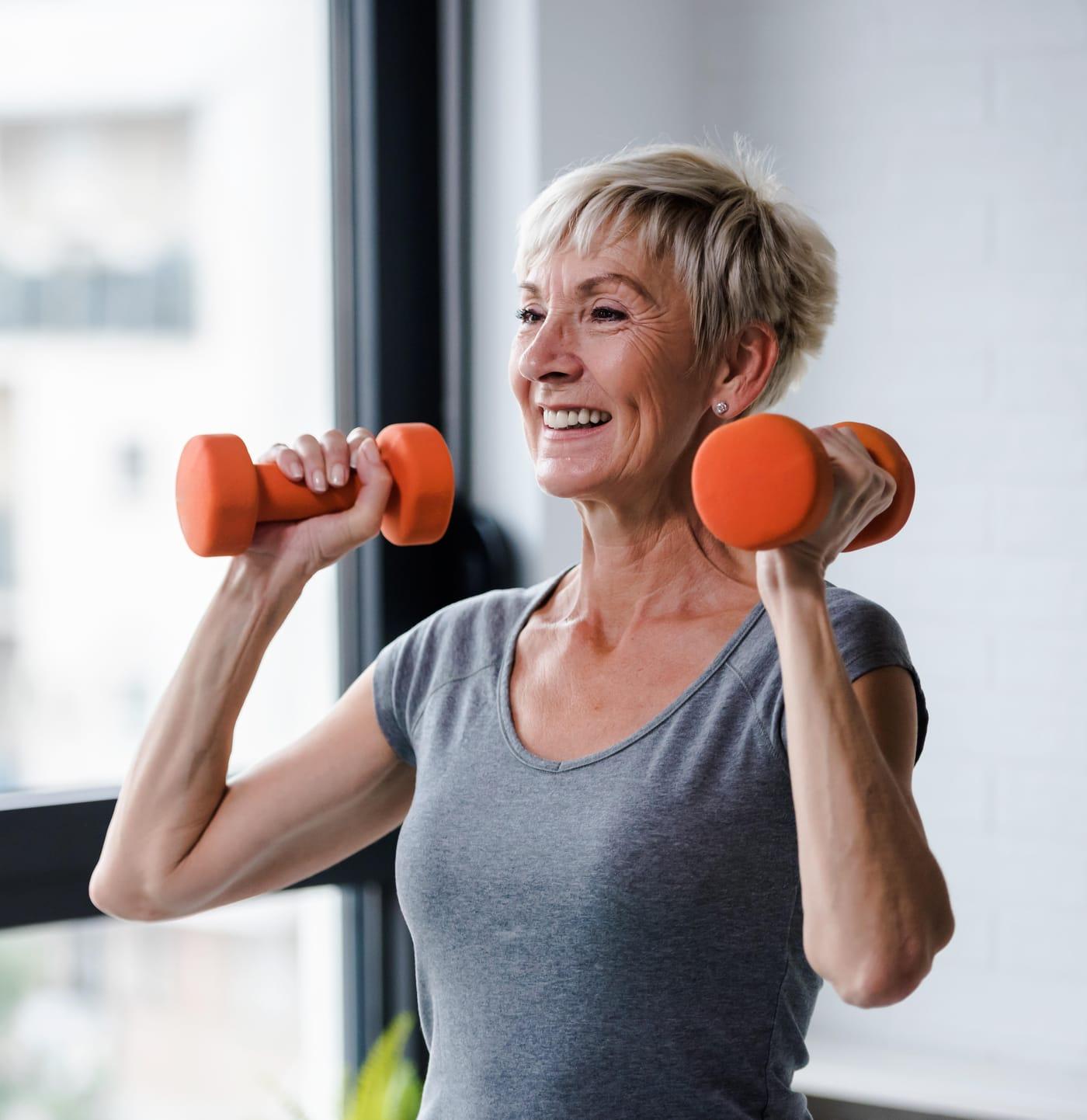 Active senior strength training at home